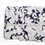 Navy Floral Smash Rayon Slub Fabric (sold by half yards)