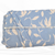 Sky Blue Tropical Shadows Penny Size Linen Swiss Dot Fabric (sold by half yards)
