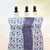 Navy Tropical Outlines Penny Size Linen Swiss Dot Fabric (Sold by half yards)