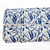 Navy Tropical Outlines Penny Size Linen Swiss Dot Fabric (Sold by half yards)