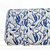 Navy Tropical Outlines Penny Size Linen Swiss Dot Fabric (Sold by half yards)