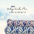 Navy and Salmon Tropical Foliage Penny Size Linen Swiss Dot Fabric (sold by half yards)
