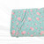 Mint and Pink Roses Knit Swiss Dot Fabric (sold by half yards)