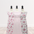 Pale Lilac Peony Bouquets Penny Size Linen Swiss Dot Fabric (sold by half yards)