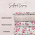 Pale Lilac Peony Bouquets Penny Size Linen Swiss Dot Fabric (sold by half yards)