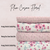 Beth's Exclusive Magenta Floral and Stems 4 Way Stretch Crinkle Poly Fabric (Sold by half yards)