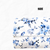 Blue Roses Fantasy Penny Size Linen Swiss Dot Fabric (sold by half yards)