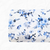 Blue Roses Fantasy Penny Size Linen Swiss Dot Fabric (sold by half yards)