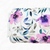 Splashy Violet Watercolor Floral Penny Size Linen Swiss Dot Fabric (sold by half yards)