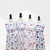 Splashy Violet Watercolor Floral Penny Size Linen Swiss Dot Fabric (sold by half yards)