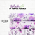 Dark Orchid Floral Splash Penny Size Linen Swiss Dot Fabric (sold by half yards)