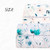 Beth's Exclusive Large Aqua Flowers 4 Way Stretch Crinkle Poly Fabric (sold by half yards)