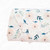 Beth's Exclusive Aqua Leaves And Dots 4 Way Stretch Crinkle Poly Fabric (sold by half yards)
