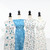 Beth's Exclusive Aqua Leaves 4 Way Stretch Crinkle Poly Fabric (sold by half yards)