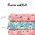 Beth's Exclusive Pink Flowers And Greens With Dots Double Stretch Knit (sold by half yards)