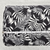 Beth's Exclusive Black Palm Leaves 4 Way Stretch Crinkle Poly Fabric (sold by half yards)
