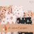 Beth's Exclusive Orange Fall Flowers 4 Way Stretch Crinkle Poly Fabric (sold by half yards)