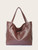 Vintage Chocolate Faux Leather Xl Xxl Everything Tote Bag