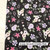 Beth's Exclusive Pretty Blooms on Black 4-Way Stretch Crinkle Poly (sold by half yards)