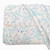 Aqua and Navy Cherry Blossom Floral 4 Way Stretch Crinkle Poly Fabric (sold by half yards)