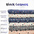 Black Cosmos 4 Way Stretch Crinkle Poly Fabric (sold by half yards)