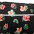 Beach Floral Black Rib Knit Fabric (sold by half yards)