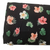 Beach Floral Black Rib Knit Fabric (sold by half yards)