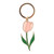 Pink Spring Tulip KeyRing