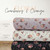 Cranberry Orange Floral Misty Lilac Missonia Knit Fabric (sold by half yards)