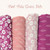 Pink Pattern Round Poly Swiss Dot Fabric (sold by half yards)