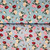 Peony Pink Ice Blue Poly Rib Knit Fabric (sold by half yards)