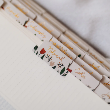 Rust Floral Bible Tabs - Beth's Creations