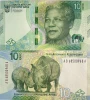 Banknote - 2023 South Africa, 10 Rand, P148 UNC, Mandela (F) Rhinoceros (R)