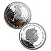 2015 Australian Lunar Series Good Fortune Proof Silver Bullion Coin Set: Two 1 oz Coins With Box and COA