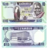 Banknote - 1980-88 Zambia, 10 Kwacha, P26 UNC, African Fish Eagle (F) Bank (R)