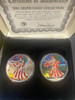2001 American Eagle Silver Dollar 1 Troy Oz. 999 Colorized Walking Liberty Coin