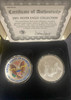 2001 American Eagle Silver Dollar 1 Troy Oz. 999 Colorized Walking Liberty Coin