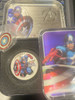 2014 Captain America .999 Proof Silver Coin +Metal Pin & Tin NZ Mint Fiji *RARE*