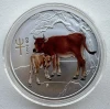 Australia 2021 Lunar Series Year of Ox Color Silver Coin 1oz