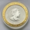 2022 Australia Lunar III Year of the Tiger 2 Oz Silver Colored Coin Golden Ring