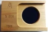 España 5 ECU 1989 Charles V. 1 oz Silver Proof Original Packaging with Wooden Box and Certificate