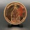 1 oz Copper Round - Snowman & Merry Christmas – GREAT STOCKING STUFFER!