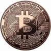 1 OZ BITCOIN CRYPTO BLOCKCHAIN MINT ROUND 1 Oz .999 Pure Fine Copper BU