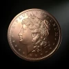 1 OZ Morgan Dollar Round .999 Copper Bullion Restrike (BU)