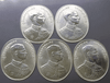 Panchapakee Buddha Coin, silver, large print, commemorative of the Golden Jubilee of His Majesty King Rama IX, year 1996, complete with box, set of 5 coins.