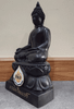 "Phra Pairi Pinat" Buddha statue, 5 inches wide, bronze, blackened, commemorative of the 72nd birthday of King Rama IX, Wat Bowonniwet Vihara, year 1999.