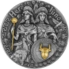 Hera Stamp; Juno 2 oz Antique finish Silver Coin 5$ Niue 2022