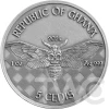 Biker Memento Mori 1 oz Antique finish Silver Coin 5 Cedis Ghana 2024