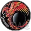 Phoenix Chronicles of Fire 2 oz Antique finish Silver Coin 10 Cedis Ghana 2023