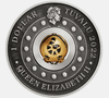 2022 Year of the Tiger 1oz SILVER $1 Lunar Rotating Charm ANTIQUED COIN